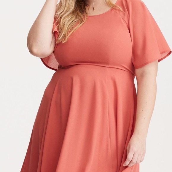 torrid Dresses & Skirts - Torrid 22 DRESS Red Fit&Flare Strappy Back Skater